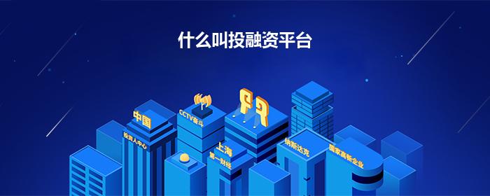 什么叫投融资平台